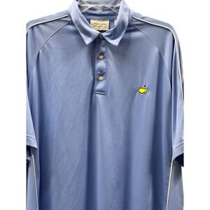 Masters Performance Polo Shirt Mens XL Blue Short Sleeve Logo Golf Auguta